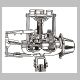 Flint & Walling Star 12 windmill gearbox cutaway drawing 21kb