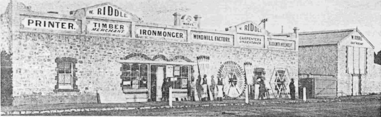 W. Riddle Factory at Yorketown, South Australia, date unknown, photo from the collection of Mrs I. Riddle